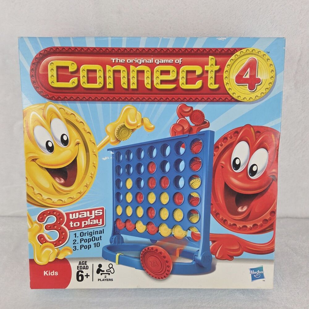 Connect‎ 4 Board Game 2008 Hasbro MB Games Complete 3 Ways To Play